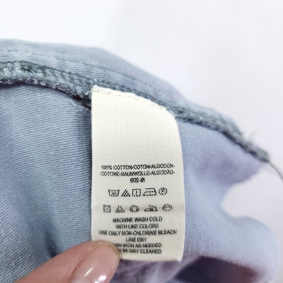 Free People Chino Shorts Womens Size 8 Cotton Gray Raw Fray Hem - Picture 8 of 12